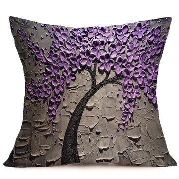 17-inch Cotton Linen Throw Pillow Case Sofa Waist Cushion Cover Home Office Decorations - Trendha