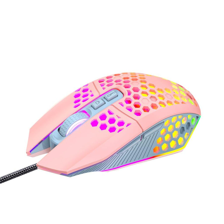 Pink Comb Textured Mouse - Trendha