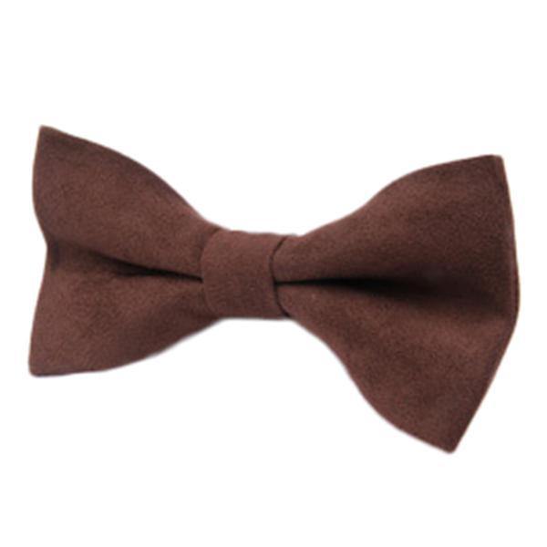 Men Solid Double Layer Formal Suit Corduroy Business Bow Tie - Trendha