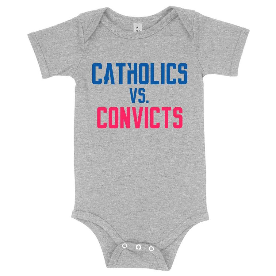 Baby Catholics vs Convicts Onesie - Football Onesies - Trendha