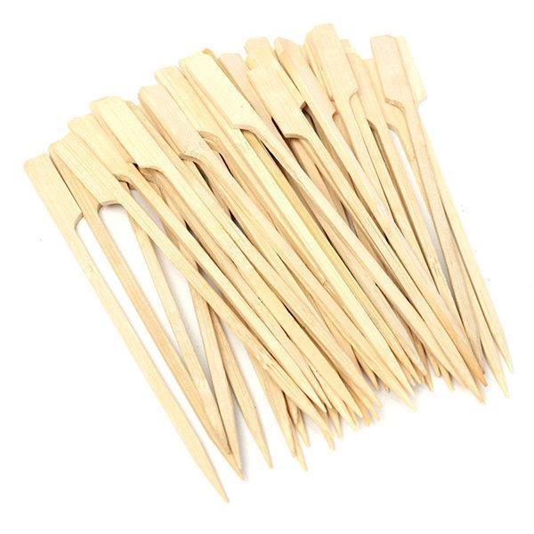 30Pcs 20cm BBQ Bamboo Skewers Wooden Grill Sticks Meat Food Long Skewers Barbecue Grill Tools - Trendha