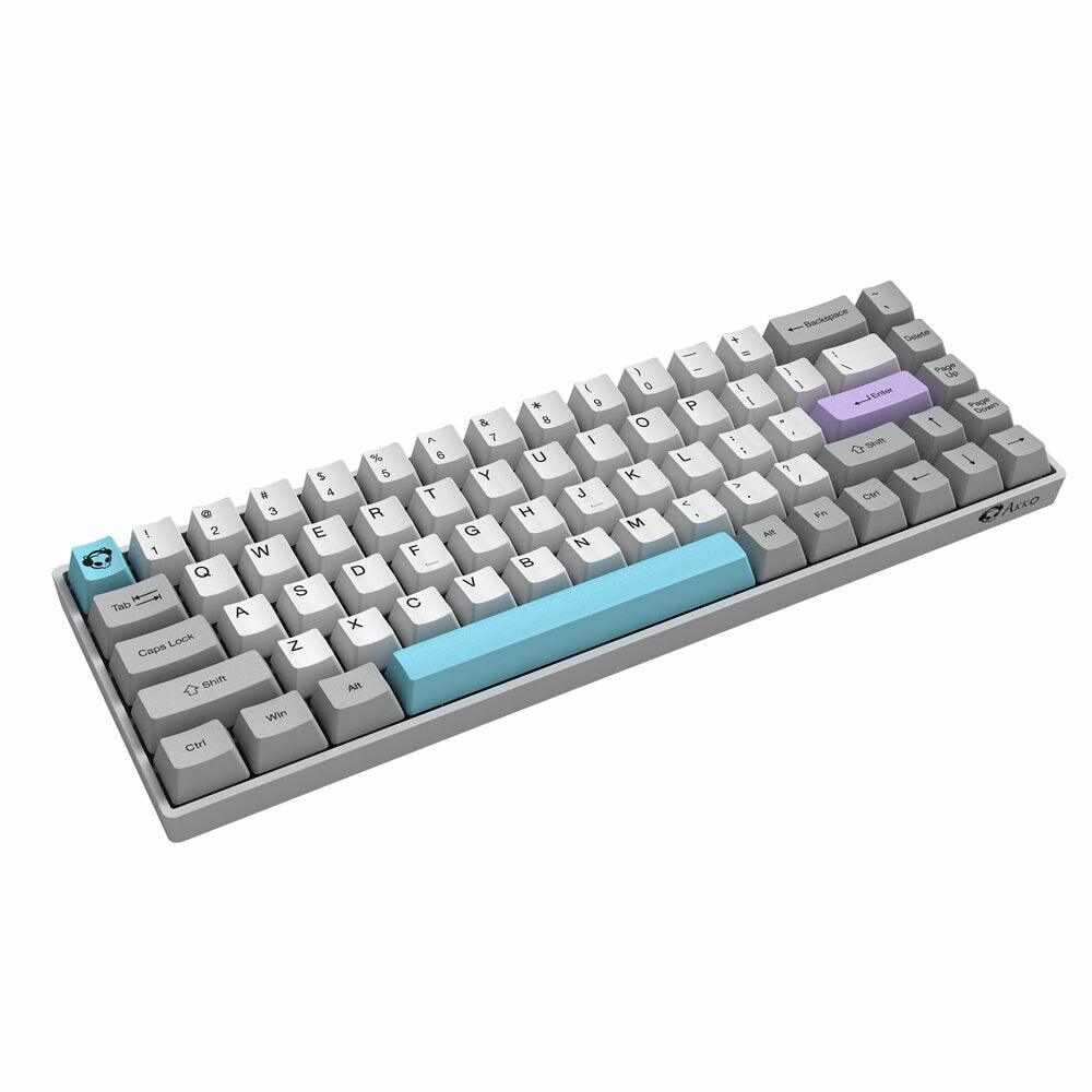 AKKO 3068 - Silent Mechanical Keyboard 68 Keys bluetooth Wired Dual Mode PBT Keycap Gateron Switch White Backlight Gaming Keyboard - Trendha