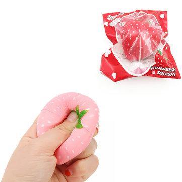 Squishyfun Strawberry Squishy Slow Rising 8CM Squeeze Toy Original Packaging Collection Gift - Trendha