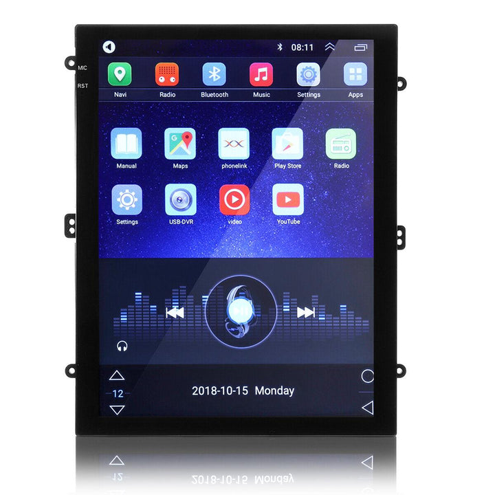 YUEHOO 9.7 Inch 2DIN for Android 8.1 Car Stereo Multimedia Player Quad Core 1+16G 2.5D Portrait Screen GPS WIFI FM Radio - Trendha