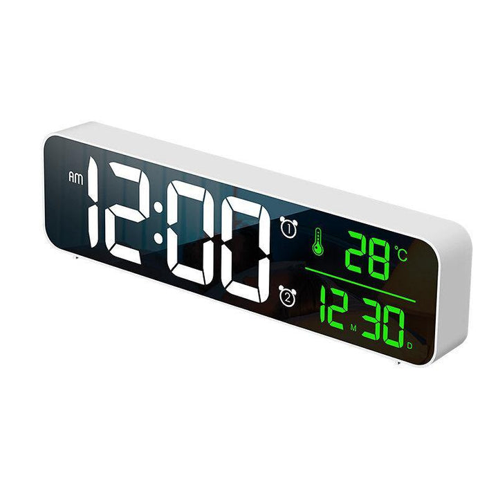 USB LED 3D Music Dual Alarm Clock Thermometer Temperature Date HD LED Display Electronic Desktop Digital Table Clocks - Trendha