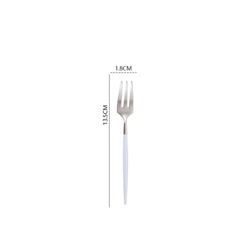 304 Stainless Steel Fork with Colorful Short Handle - Trendha