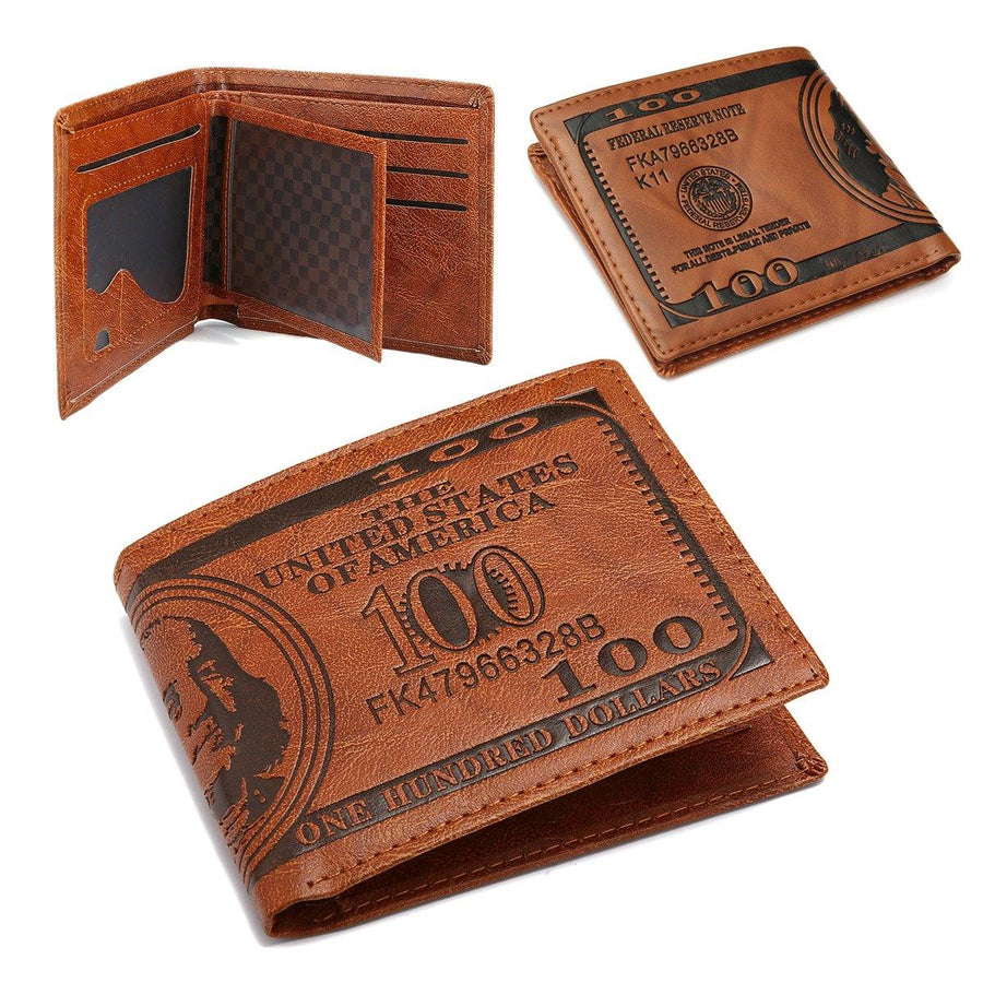 Creative US Dollar Pattern Casual Flip with Multi-Card Slot Pockets Men Foldable Short Wallet Handbag - Trendha