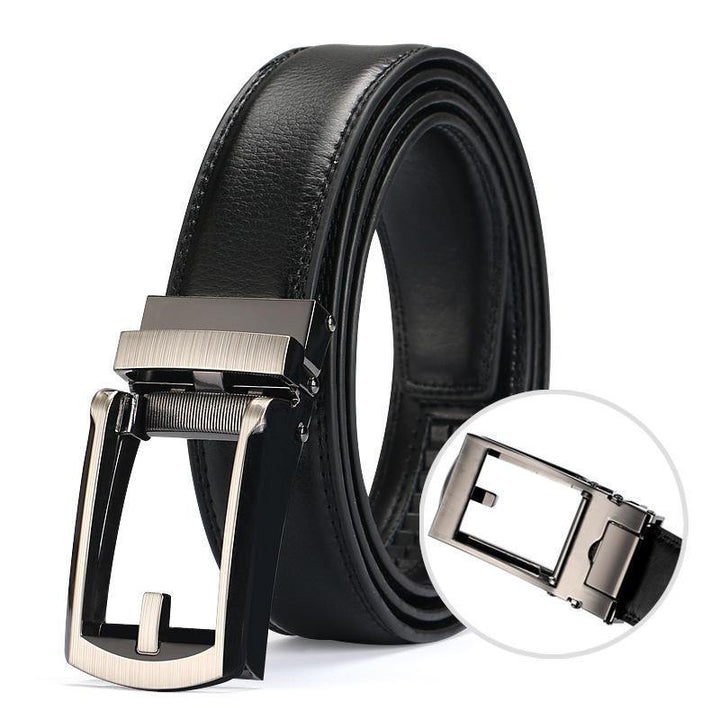 Men Casual Outdoor Automatic Buckle Leather Belt - Trendha