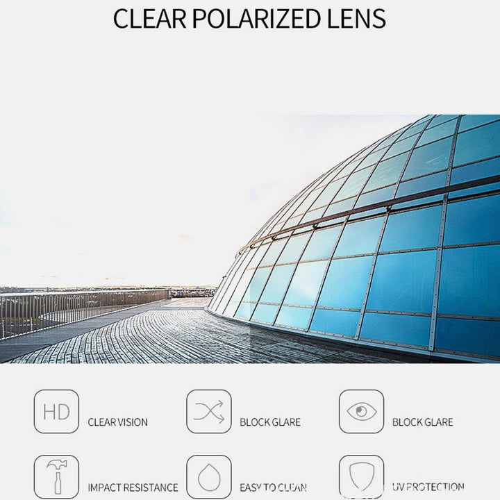 Unisex Gradient Lens Transparent Full Frame Polarized UV Protection Coated Sunglasses - Trendha
