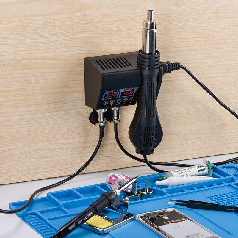 JCD 8898 2 in 1 750W Soldering Station Hot Air Gun Heater LCD Digital Display Soldering Iron Welding Rework Station for Cell-phone BGA SMD PCB IC Repair - Trendha