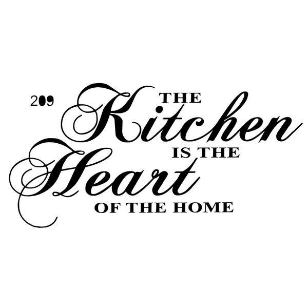 60x28CM Wall Sticker Kitchen Heart of Home Wall Art Sticker House Decoration - Trendha