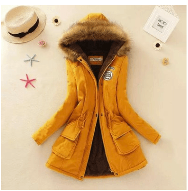 Thick Winter Jacket Women Large Size Long Section Hooded parka outerwear new fashion fur collar Slim padded cotton warm coat - Trendha