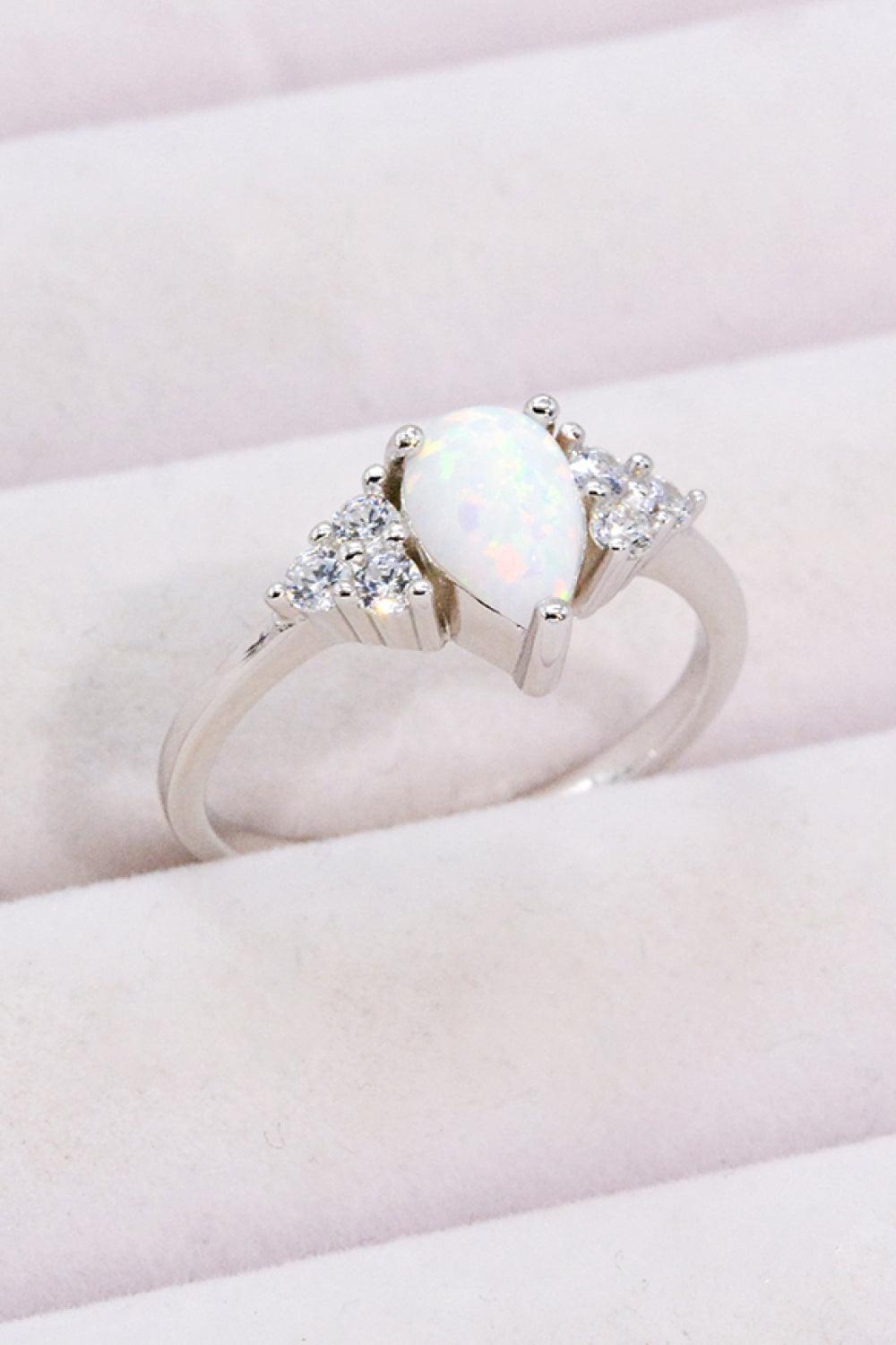 Limitless Love Opal and Zircon Ring - Trendha