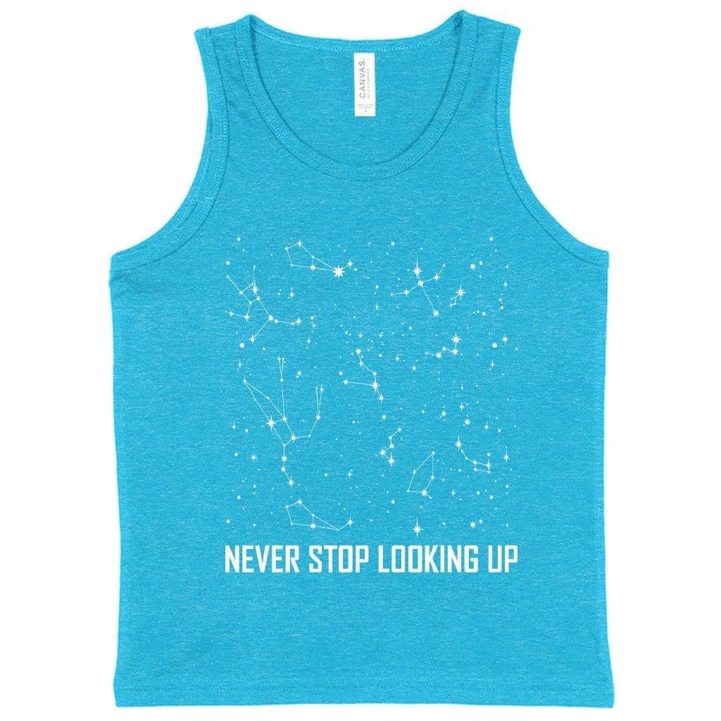 Kids' Never Stop Looking Up Tank - Constellation Tank - Stars Tank - Trendha