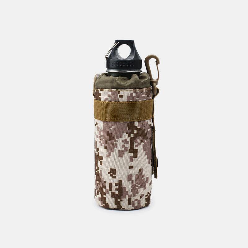 Men Nylon Camouflage Sport Outdoor Water Bottle Case Bag Waist Bag - Trendha