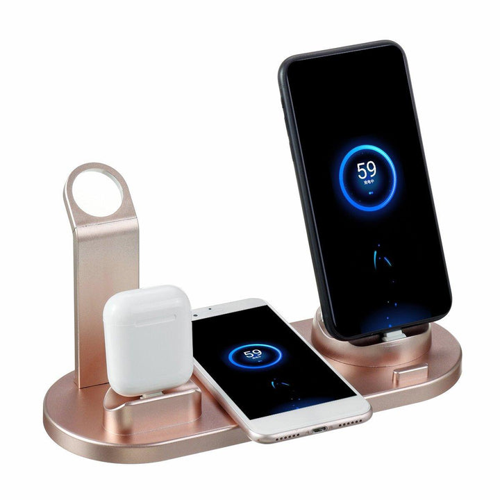 4 In 1 Qi Wireless Charger Phone Charger Watch Charger Earbuds Charger for Qi-enabled Smart Phones for iPhone for Samsung Apple Watch Apple AirPods Pro - Trendha