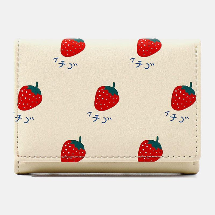 Women 7 Card Slots Trifold Fruit Printed Wallet - Trendha