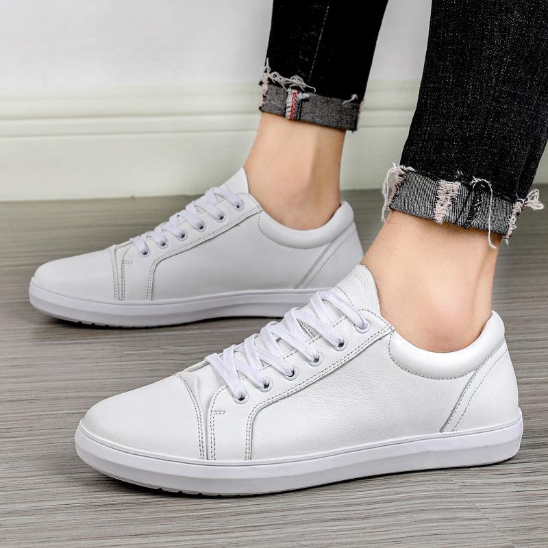 Daily Viscose Shoes Round Toe Solid Color Men's Low-top Casual White Spot Men's Shoes Sneakers - Trendha