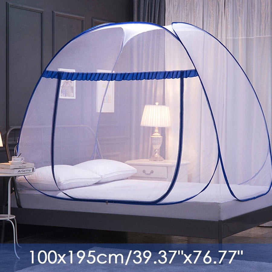 Folding Mosquito Net Zipper Single Door Netting Tent Mongolian Yurt Lace Cover - Trendha