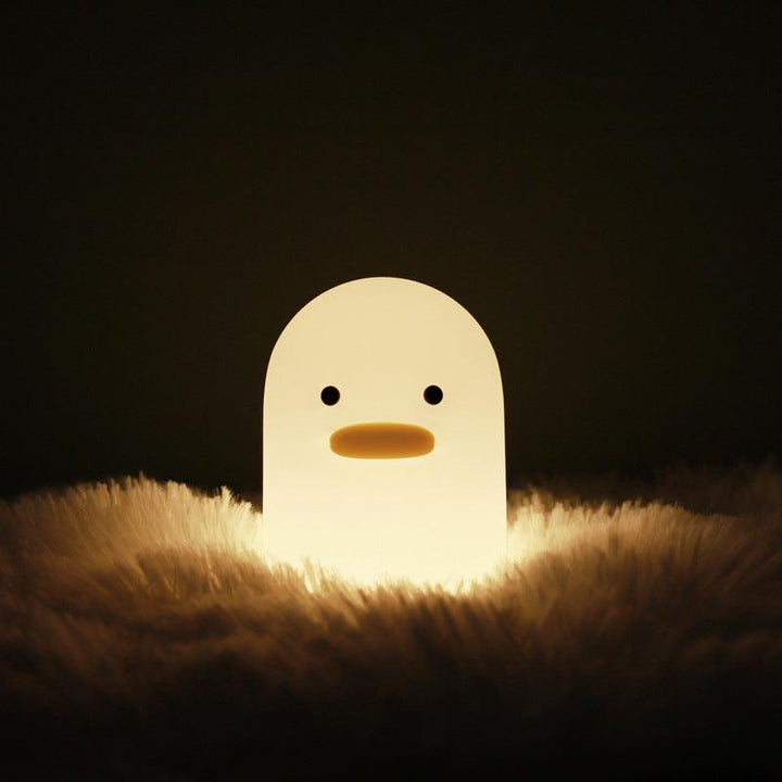 Nordic Cute Lovely Cartoon Dull Duck Led Night Light Silicone USB Charging NightLight Holiday Gifts Kids Room Bedside Bedroom - Trendha