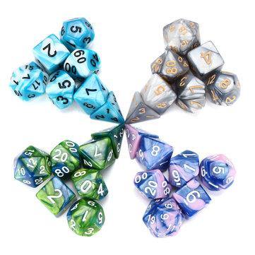 7 Pcs Polyhedral Dice Set Multisided Dices Set Role Playing Games Gadget - Trendha