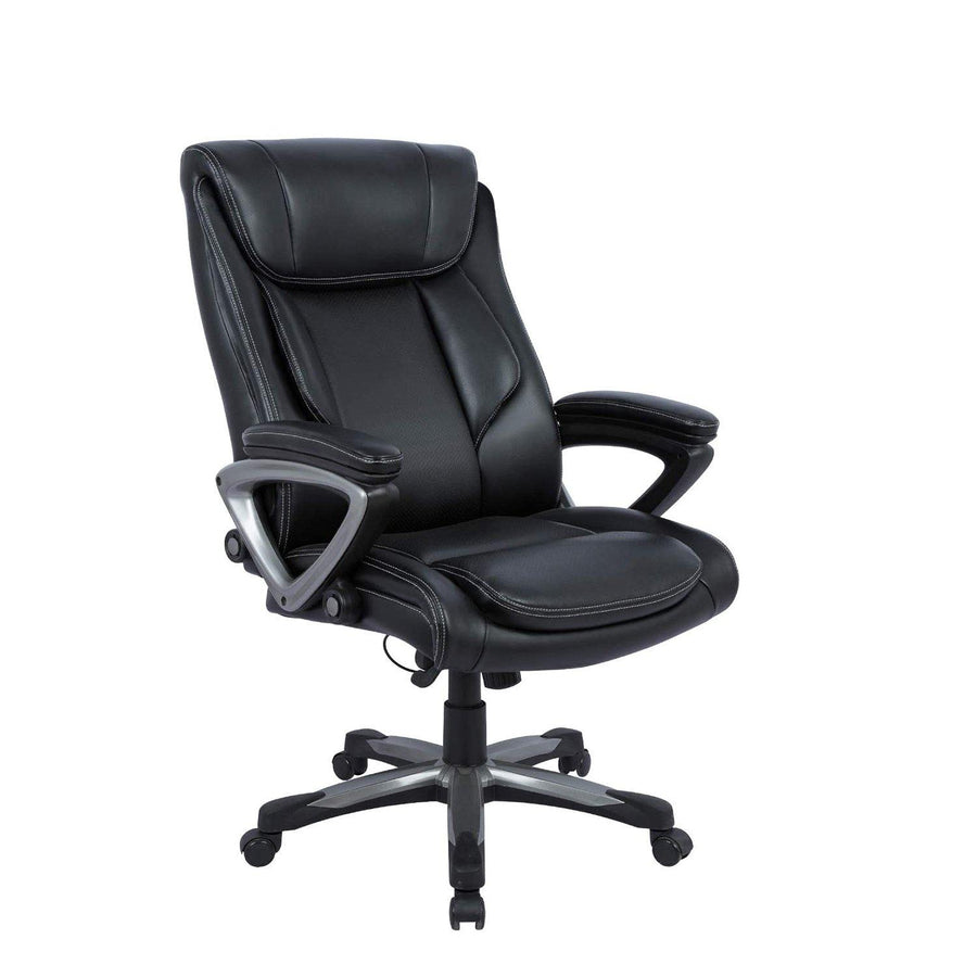 Atilioo Big & Tall 400lb Office Chair - Adjustable Tilt Angle, Thick Padding and Ergonomic Design PU Leather Executive Desk Computer Task Swivel Chair Lumbar Support - Trendha