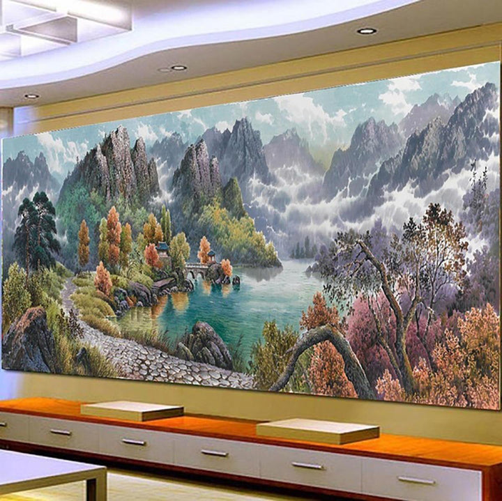 Full Drill DIY 5D Diamond Scenery Embroidery Art Painting Kits Home Decorations - Trendha