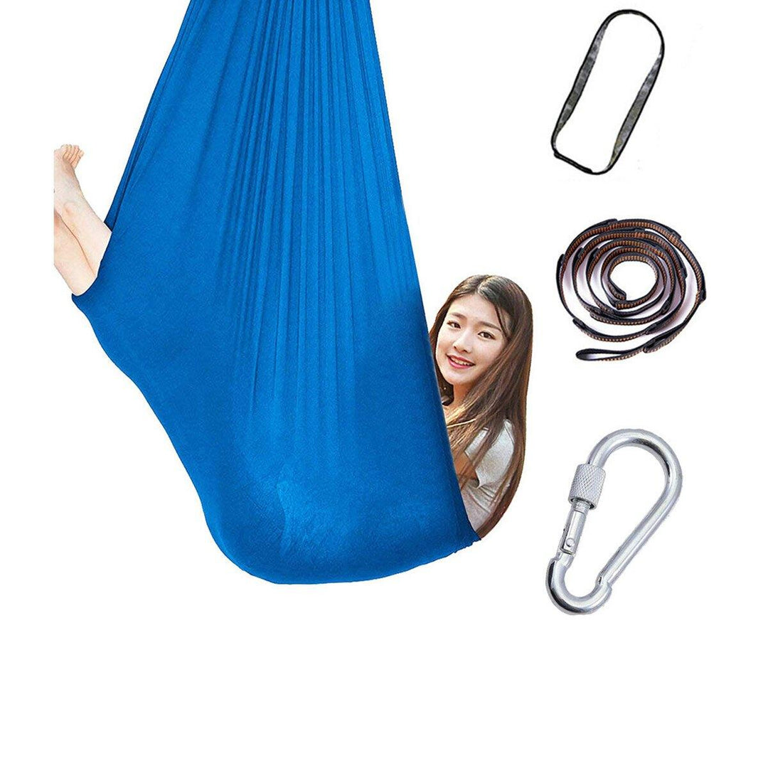 100cm x 280cm Kids Therapy Swing Cuddle Hanging Hammock with Autism ADHD Aspergers Sensory - Trendha