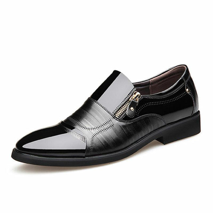Men Comfy Pointed Toe Leather Business Formal Shoes - Trendha