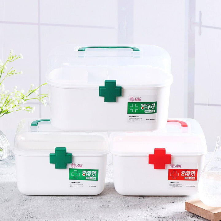 First Aid Kit Medicines Box Pill Storage Container Emergency Case - Trendha