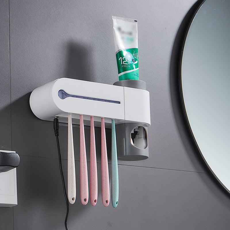 Toothbrush Holder With UV Sterilizer - Trendha