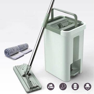 Automatic Spin Mop Dry & Wet 360° Roatation Dust Fast Dry Flat Mop Floor Cleaner - Trendha