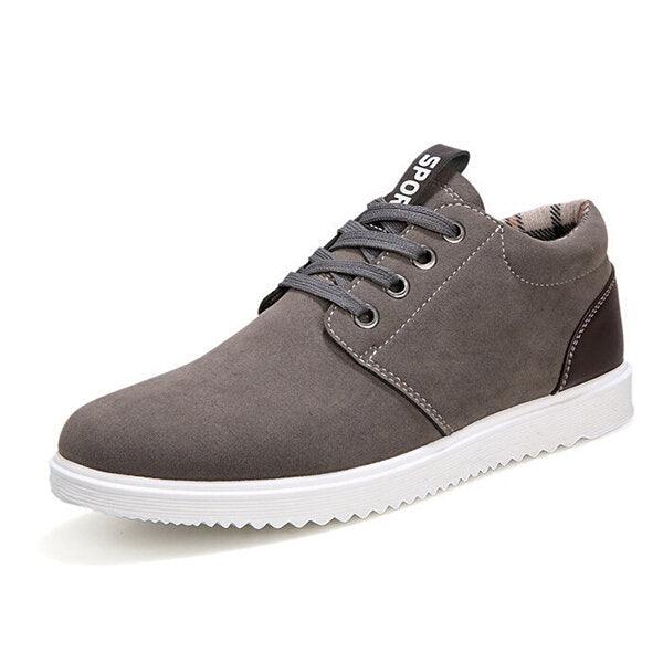 Men Fashion Sports Casual Athletic Sneakers Suede Comfortable Flats Shoes - Trendha