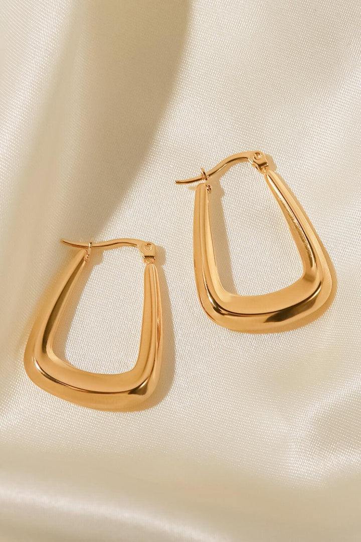 18K Gold-Plated Geometric Earrings - Trendha