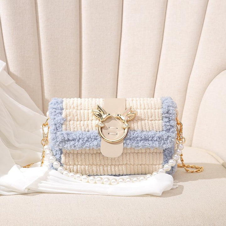DIY Hand-knitted Plush Hand-sewn Material Bag - Trendha