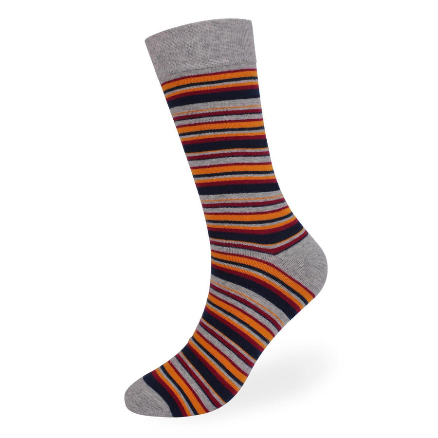 Mens Stripe Multi Color High Tube Socks Outdoor Sport Socks - Trendha