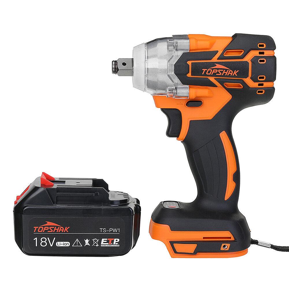 Topshak TS-PW1 Brushless Impact Wrench LED 15000mAh Rechargeable Woodworking Maintenance Tool W/ Battery - Trendha