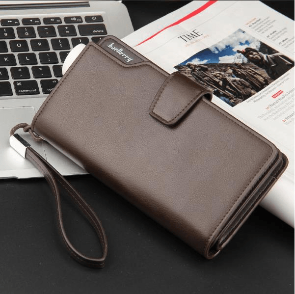 Baellerry Men Business Leather Long Wallet Clutch Purse Bag ID Credit SIM Card Holder For iPhone Samsung - Trendha