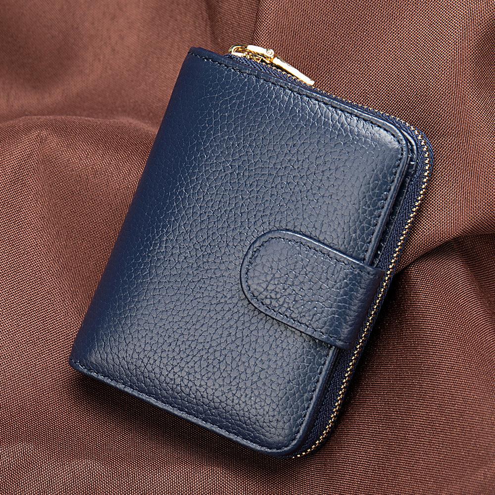 First layer cowhide Korean style ladies wallet - Trendha