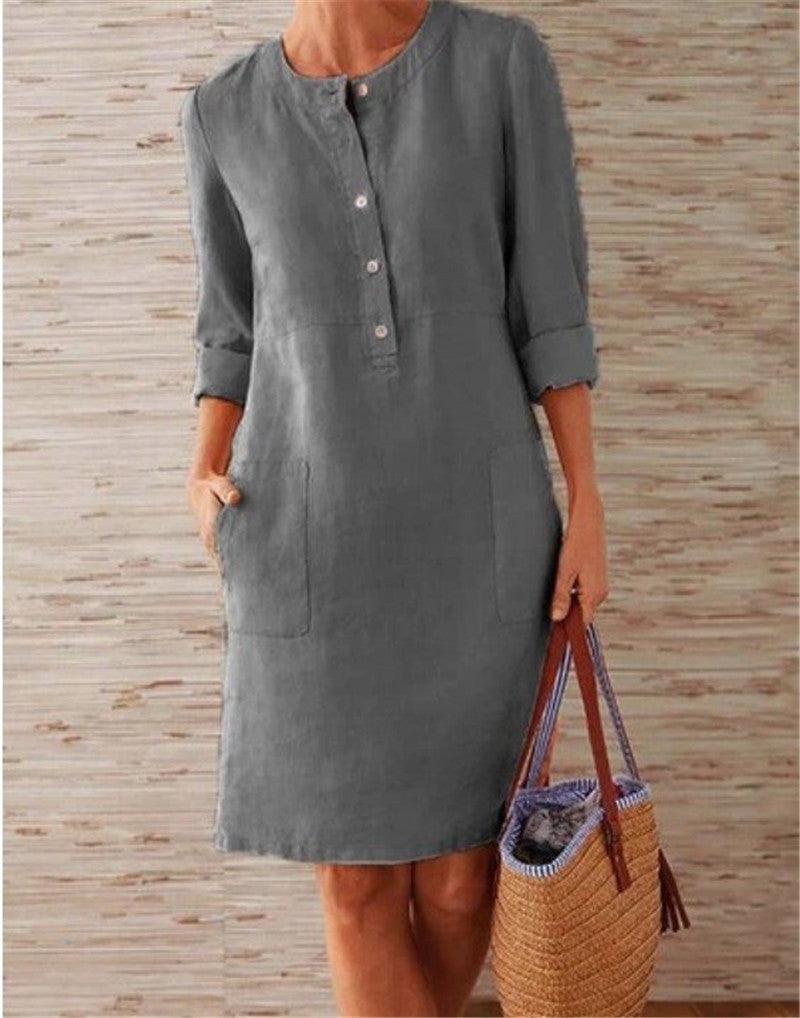 Flowy Cotton Linen Dress