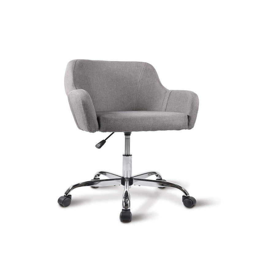Home Office Chair Padded Computer Task Chair Adjustable Desk Chair with Swivel Casters for Office Leisure Grey - Trendha