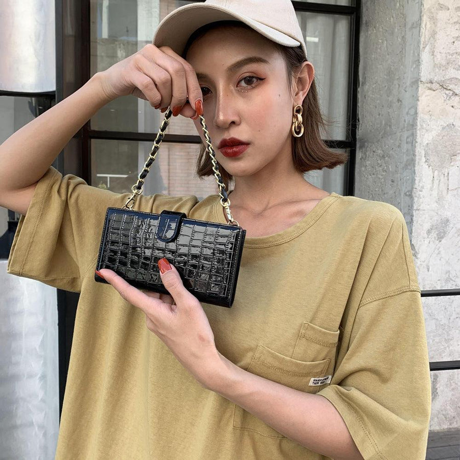 Small Fragrance Chain Bag Fashion Messenger Simple Solid Color - Trendha