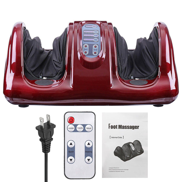 110V 220V Electric Heating Foot Body Leg Massager Shiatsu Kneading Roller Vibrator Machine Reflexology Calf Leg Pain Relief Relax - Trendha