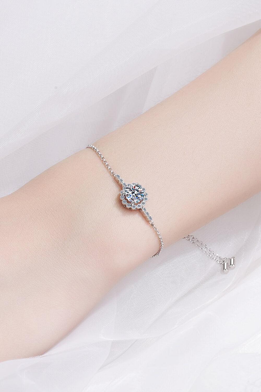 1 Carat Moissanite Chain Bracelet - Trendha