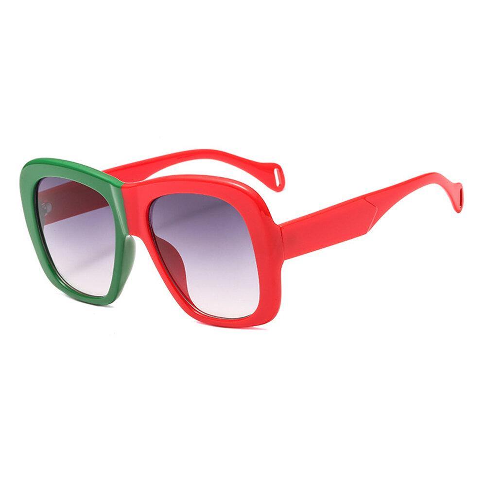 Women Man Anti-UV Sunglasses Two-color Box Sunglasses Square Box Sunglasses - Trendha
