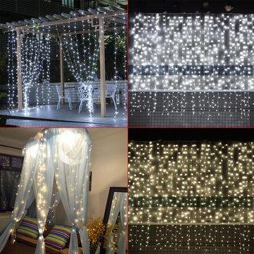 3M*3M 304 LED Window Icicle Curtain Fairy String Light Wedding Party Home Decor US Plug AC110V - Trendha