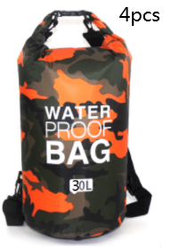 Outdoor Waterproof Bag Camouflage Polyester Double Shoulder Waterproof Bag Portable Beach Backpack - Trendha