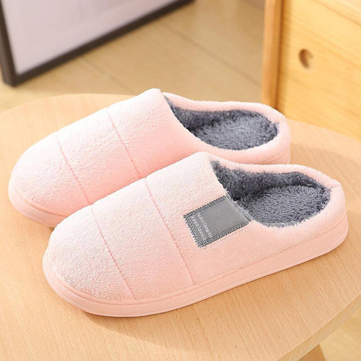 Women Fur Lining Comfy Solid Color Home Slippers - Trendha