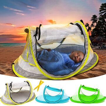 Automatic Portable Beach Tent Kids Canopy Sun Shade Shelter Foldable Anti-UV Baby Travel Bed - Trendha
