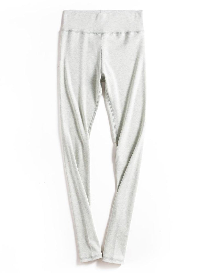 Casual Solid Elastic High Waist Leggings Knit Pant - Trendha